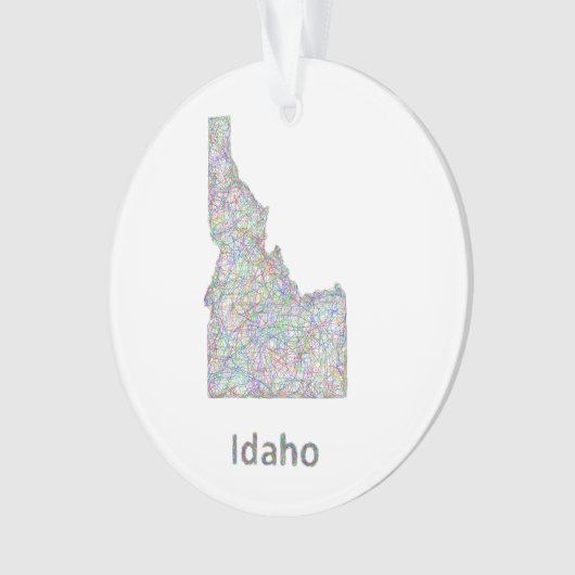 Idaho-kaart Ornament (voorkant)
