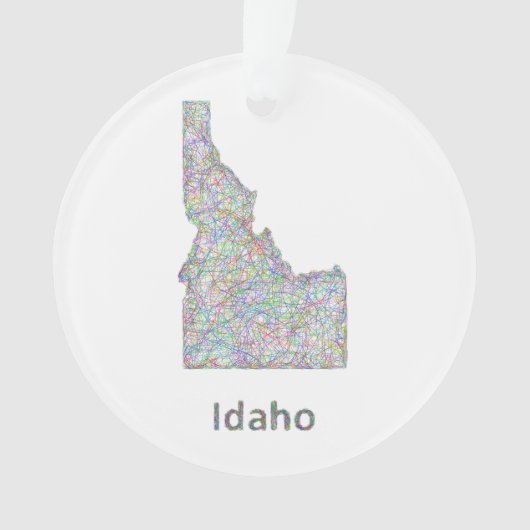 Idaho-kaart Ornament (voorkant)