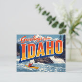Idaho Kayak White Water Briefkaart (Staand voorkant)