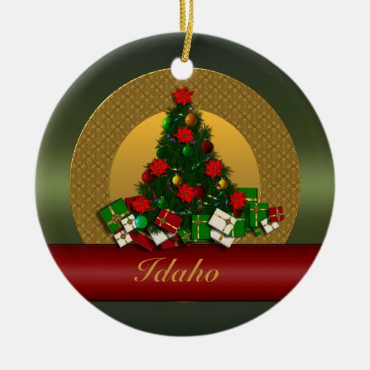 Idaho kerstboomversiering keramisch ornament (Voorkant)