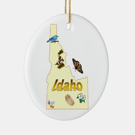 Idaho kerstboomversiering keramisch ornament (Rechts)