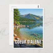 Idaho Lake Coeur d'Alene Briefkaart (Voorkant / Achterkant)