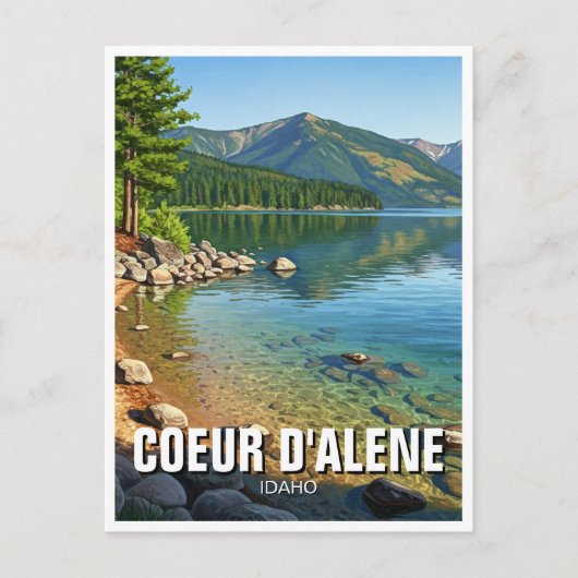 Idaho Lake Coeur d'Alene Briefkaart (Voorkant)