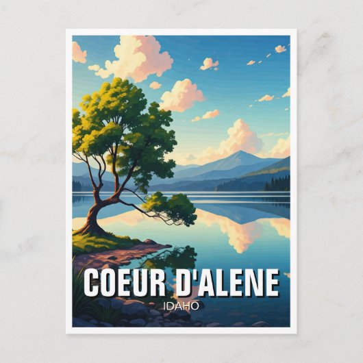 Idaho Lake Coeur d'Alene Briefkaart (Voorkant)