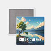 Idaho Lake Coeur d'Alene Magneet (Voorkant / Achterkant)