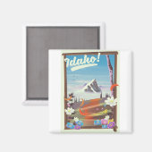Idaho, landschapsreisposter magneet (Voorkant / Achterkant)