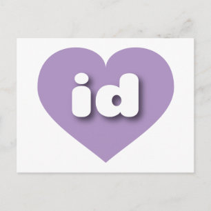 Idaho lavender hart - Ik hou van id Briefkaart