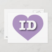 Idaho Lavender Heart - Ik hou van ID Briefkaart (Voorkant / Achterkant)