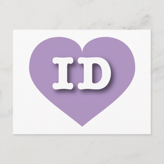 Idaho Lavender Heart - Ik hou van ID Briefkaart (Voorkant)