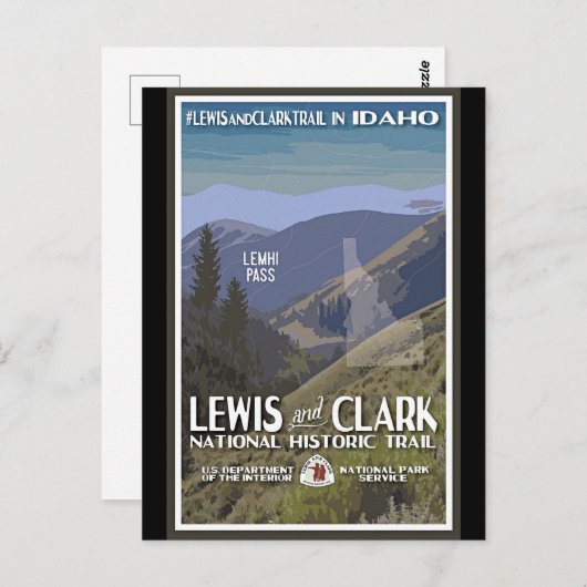 Idaho. Lewis & Clark Trail, Briefkaart (Voorkant / Achterkant)