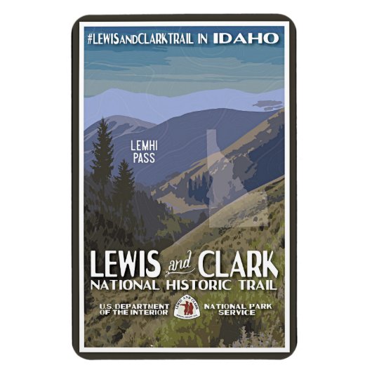 Idaho. Lewis & Clark Trail, Magneet (Verticaal)