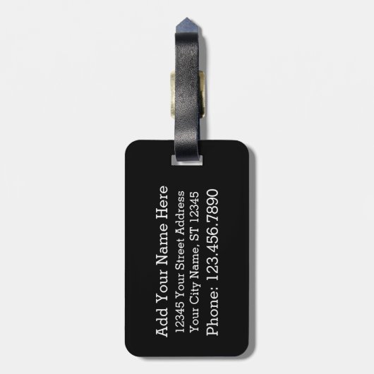 Idaho Map Home State Love met Custom Heart Bagagelabel (Achterkant verticaal)