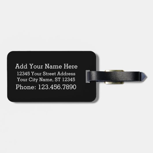 Idaho Map Home State Love met Custom Heart Bagagelabel (Achterkant horizontaal)