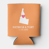 Idaho Map Home State Love met Custom Heart Blikjeskoeler (Voorkant)