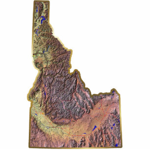 Idaho Map Magnet is uitgesneden Fotobeeldje Magneet