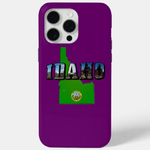 Idaho Map, Seal and Afbeelding Text iPhone 15 Pro Max Hoesje