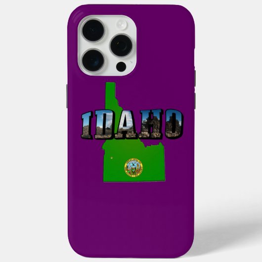 Idaho Map, Seal and Afbeelding Text Case-Mate iPhone Case (Achterkant)