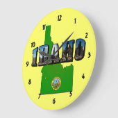 Idaho Map, Seal and Afbeelding Text Grote Klok (Hoek)