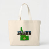 Idaho Map, Seal and Afbeelding Text Grote Tote Bag (Voorkant)