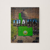Idaho Map, Seal and Afbeelding Text Legpuzzel (Verticaal)