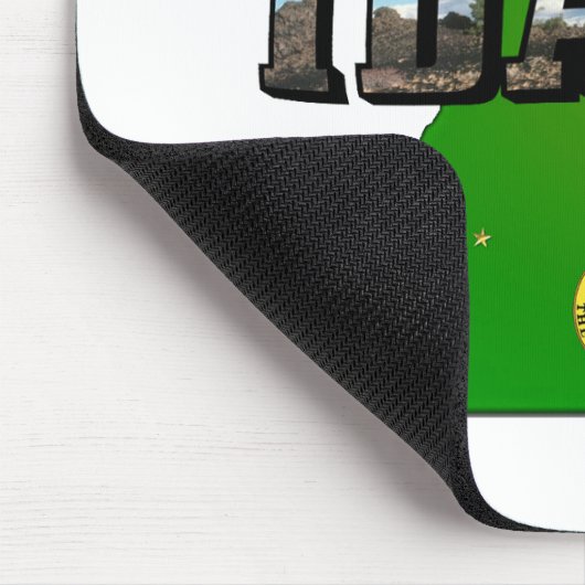 Idaho Map, Seal and Afbeelding Text Muismat (Hoek)