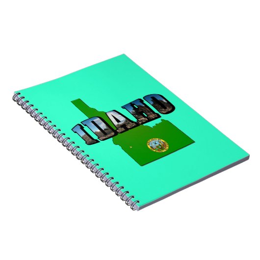 Idaho Map, Seal and Afbeelding Text Notitieboek (Rechterzijde)