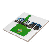 Idaho Map, Seal and Afbeelding Text Tegeltje (Zijkant)