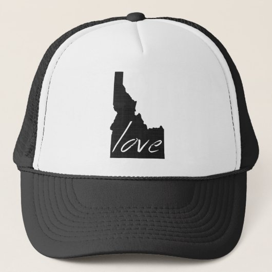Idaho Map Shaped Chalkboard Love Idahoan Adoring Trucker Pet (Voorkant)