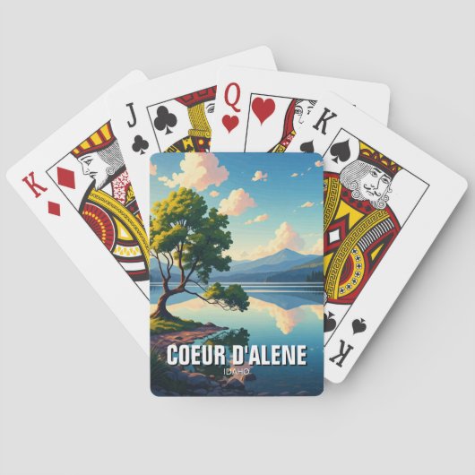 Idaho Meer Coeur d'Alene Pokerkaarten (Achterkant)
