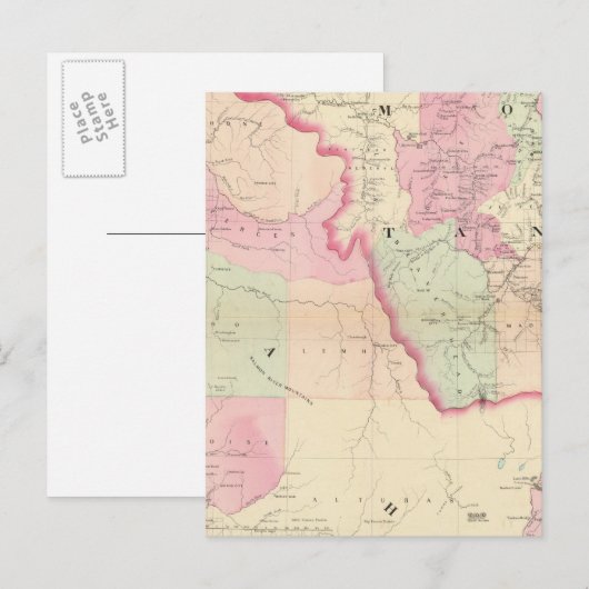 Idaho, Montana West Briefkaart (Voorkant / Achterkant)