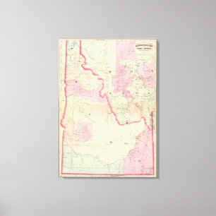 Idaho, Montana West Canvas Afdruk