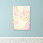 Idaho, Montana West Canvas Afdruk (Insitu (Houten vloer))
