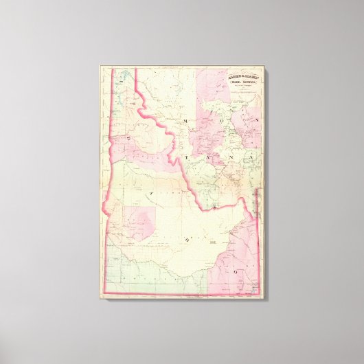 Idaho, Montana West Canvas Afdruk (Voorkant)