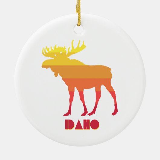 Idaho Moose Keramisch Ornament (Achterkant)