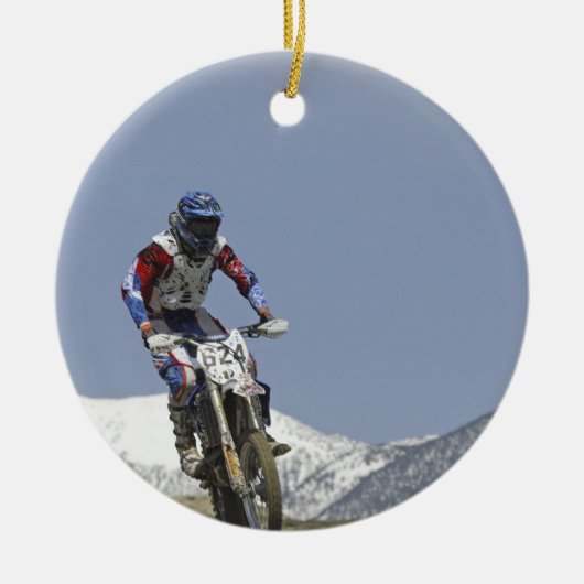Idaho, Motocross Racing, Motorcycle Racing Keramisch Ornament (Voorkant)