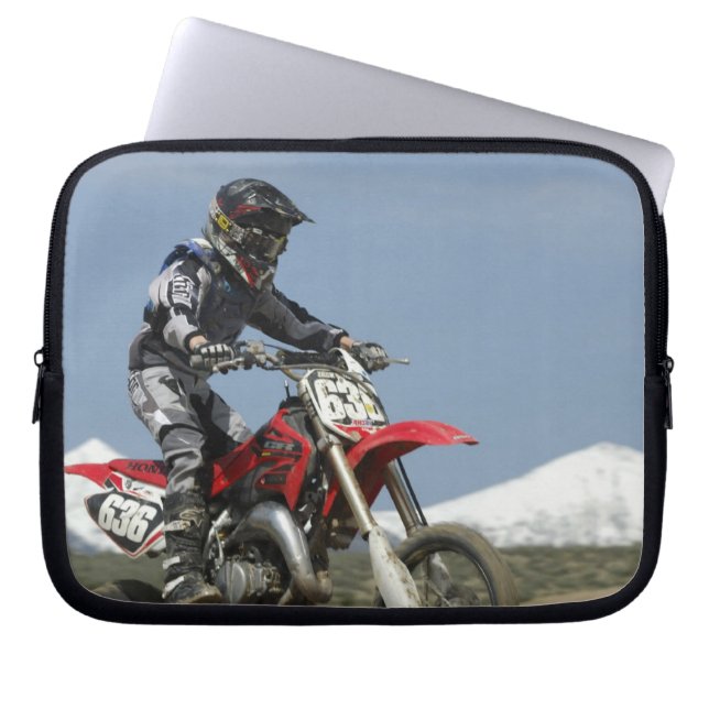 Idaho, Motocross Racing, Motorcycle Racing Laptop Sleeve (Voorkant)