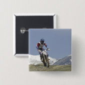 Idaho, Motocross Racing, Motorcycle Racing Vierkante Button 5,1 Cm (Voorkant /achterkant)