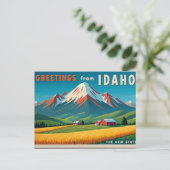 Idaho Mountain Landscape  Print Feestdagenkaart (Staand voorkant)