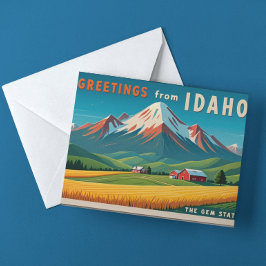Idaho Mountain Landscape  Print Feestdagenkaart
