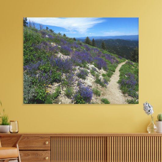 Idaho Mountain Wandelpad Canvas Afdruk (Insitu (Woonkamer))