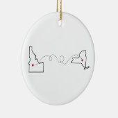 Idaho naar New York - Heart2Heart Keramisch Ornament (Rechts)