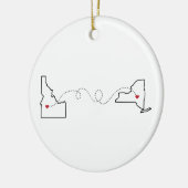 Idaho naar New York - Heart2Heart Keramisch Ornament (Links)