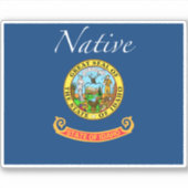 Idaho Native Flag Sticker (Voorkant)