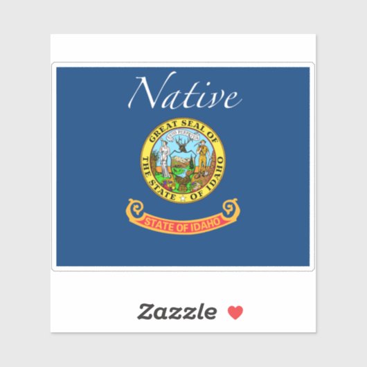 Idaho Native Flag Sticker (Vel)