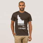 Idaho No Udaho Map T-shirt (Voorkant volledig)