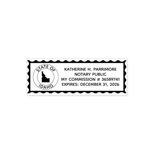 Idaho notaris openbare zelf inkt rubberen stempel (Design)