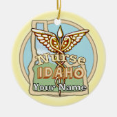 Idaho Nurse Caduceus  Keramisch Ornament (Voorkant)
