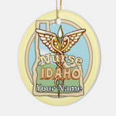 Idaho Nurse Caduceus Keramisch Ornament (Links)