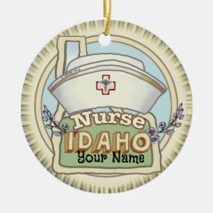 Idaho Nurse Keramisch Ornament