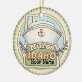 Idaho Nurse Keramisch Ornament (Links)